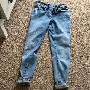 Classic Light Blue Women's Jeans - patterned cuffs at the bottom